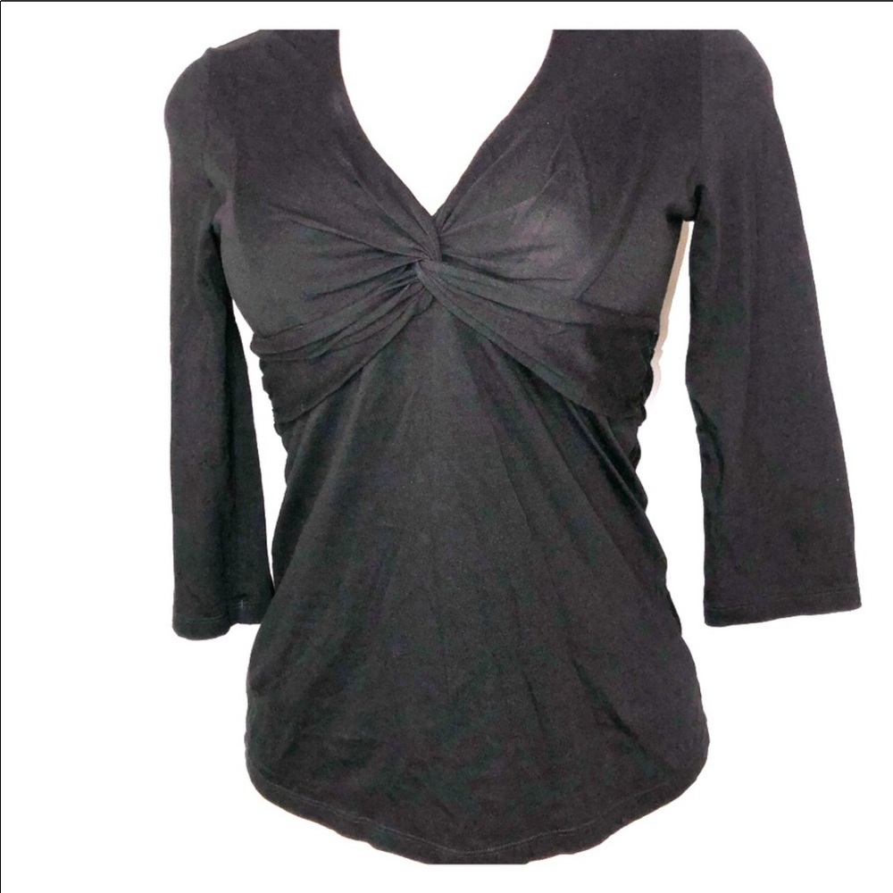 Patagonia black crossed twist front top